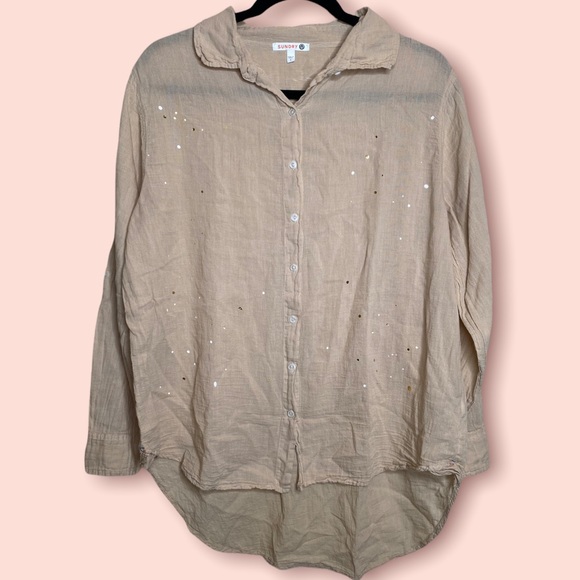 Anthropologie Tops - Anthropologie Sundry Button Down Shirt size Small